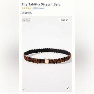 NWT Size L (End to End 34")  - Anthro The Tabitha Stretch Belt (NWT US$ 50)
